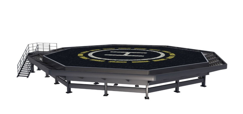 Heliport Model 3D .c4d .max .obj .3ds .fbx .stl .blend 