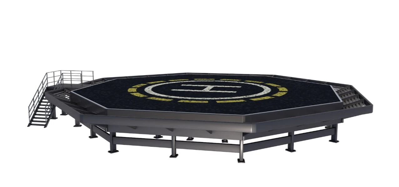 Heliport 3D Model .c4d .max .obj .3ds .fbx .stl .blend 