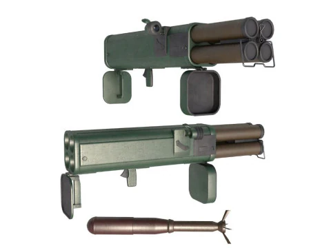 燃烧火箭发射器 3D 模型