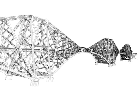Forth Bridge 3D Model