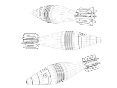 Mortiergranaten van 60 mm 3D Model