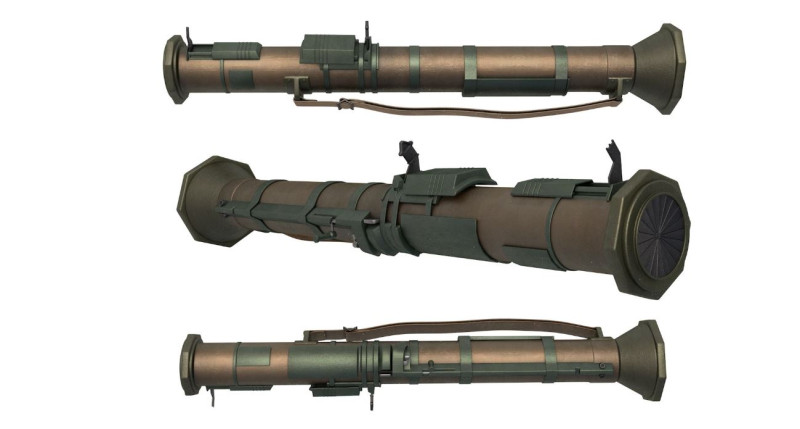 AT4 Airsoft Recoilless 3D 모델 .c4d .max .obj .3ds .fbx .stl .blend 