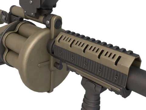 Grenade Launcher Milkor 3D Model