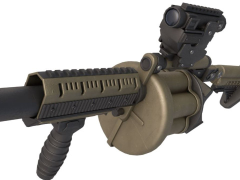 Grenade Launcher Milkor Modelo 3D
