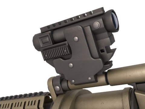 Grenade Launcher Milkor Modelo 3D
