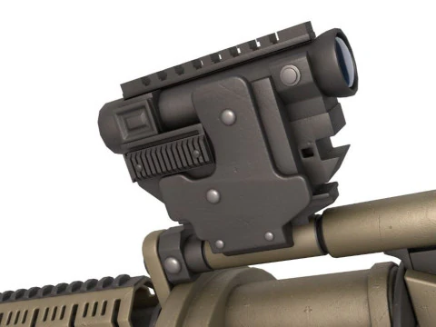 Grenade Launcher Milkor 3D Model