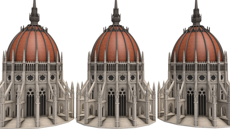 Hungarian Parliament Building 3D Model .c4d .max .obj .3ds .fbx .stl .blend 