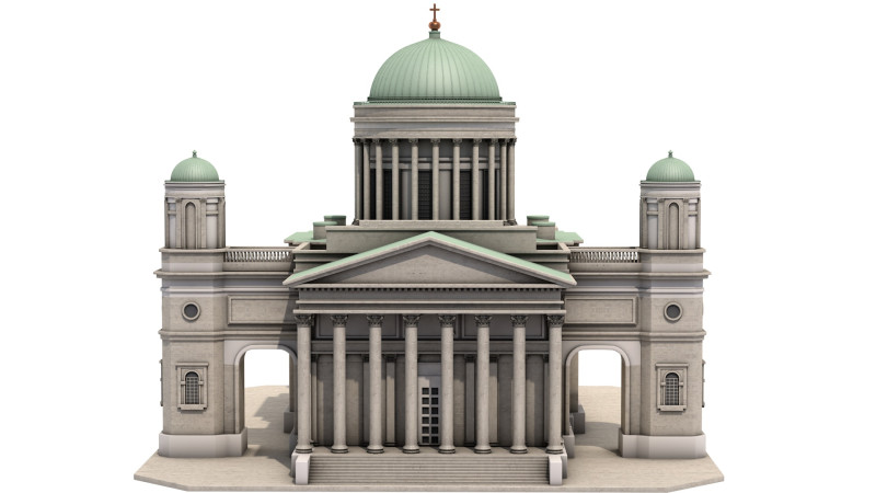Esztergom Basilica 3Dモデル .c4d .max .obj .3ds .fbx .stl .blend 