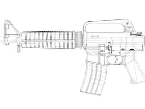 XM177 Carbine 3D Model