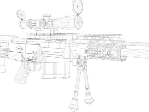 Rifle AS 50 3D Model