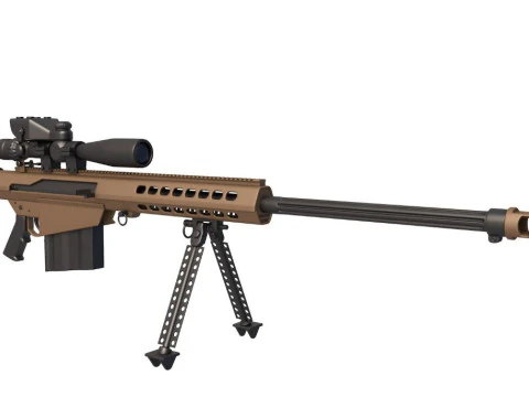 Barrett M107A1 Dust Sniper 3D Model