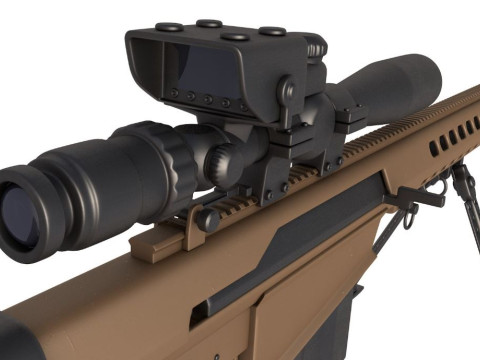 Barrett M107A1 Dust Sniper 3Dモデル