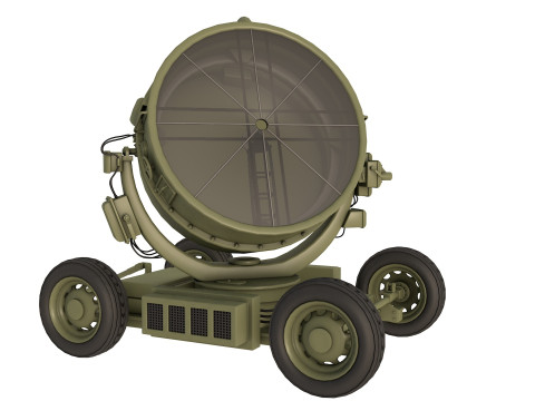 Antiaircraft Searchlights 3D Model