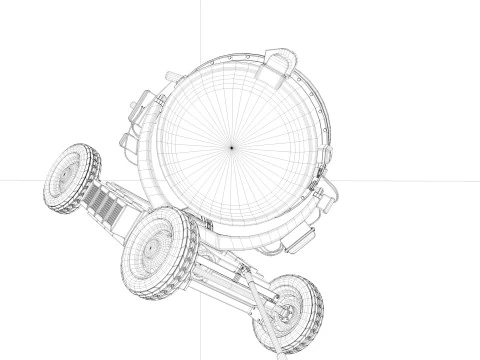 Antiaircraft Searchlights 3D Model