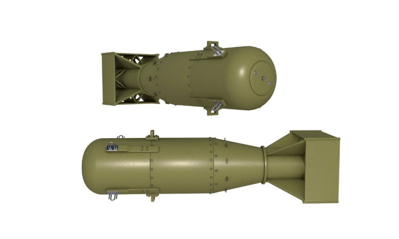 Little Boy Atomic Bomb Modelo 3D .c4d .max .obj .3ds .fbx .stl .blend 