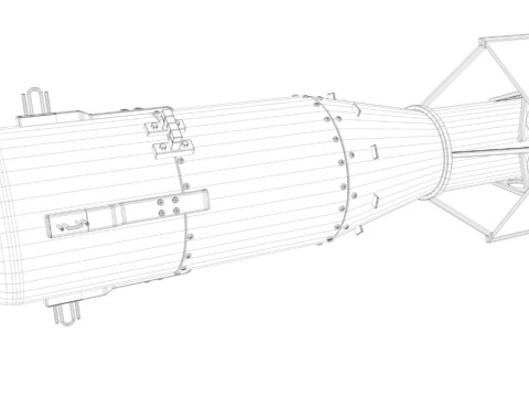 Little Boy Atomic Bomb Modelo 3D