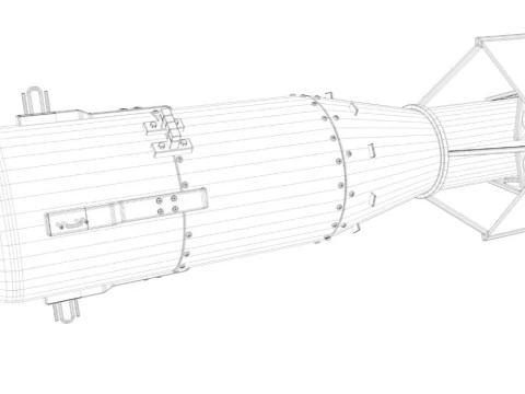 Little Boy Atomic Bomb 3D Model