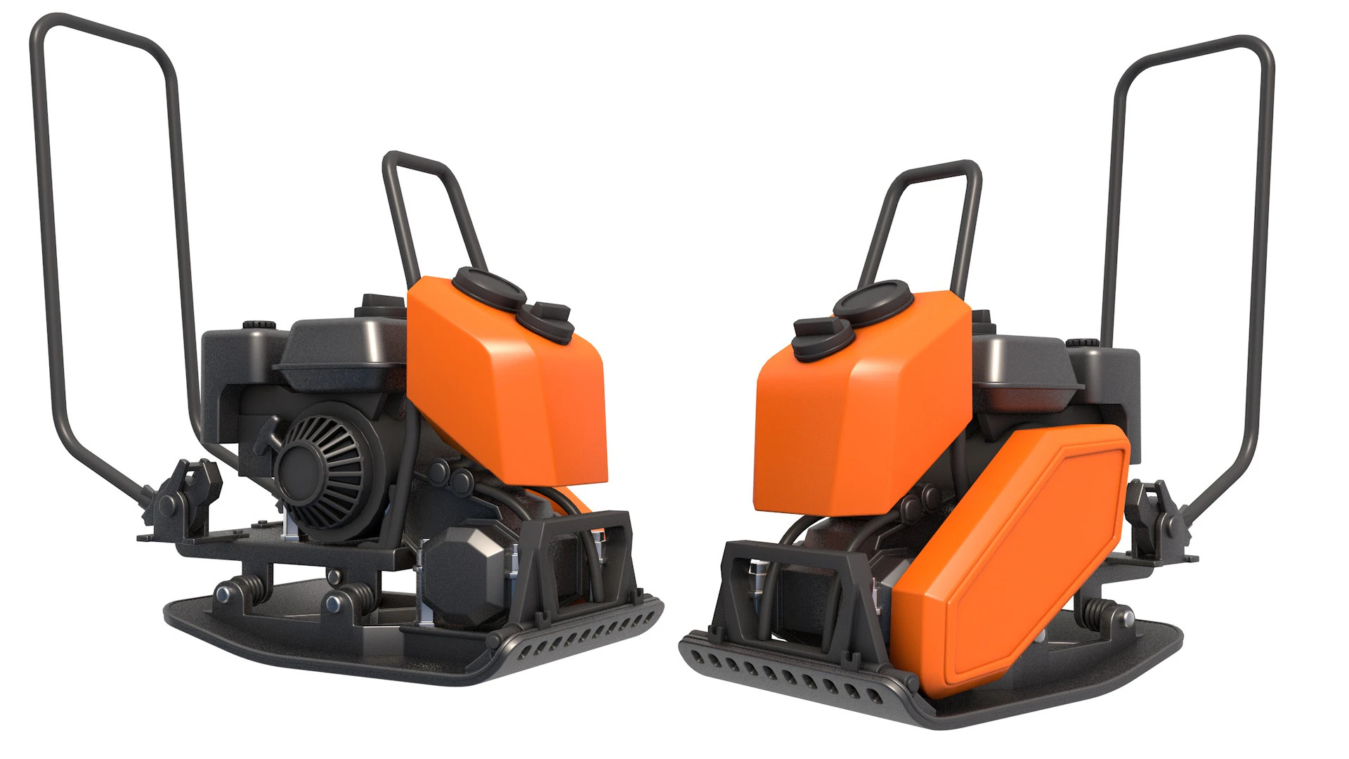 Vibratory Plate Compactor 3D Model .c4d .max .obj .3ds .fbx .stl .blend 