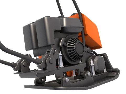 Vibratory Plate Compactor 3D Model