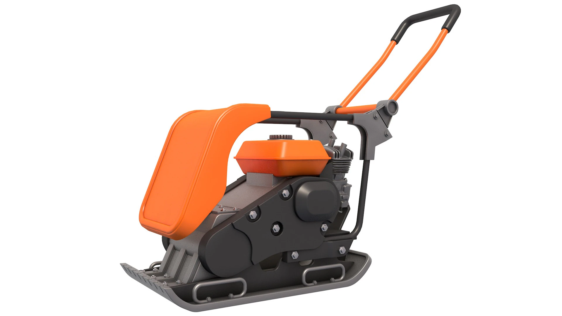 Vibratory Plate Compactor 3D Model .c4d .max .obj .3ds .fbx .stl .blend