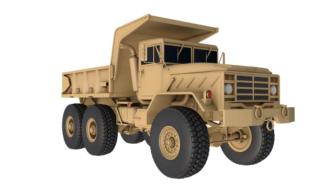 M929A2 All Wheel Drive Dump Truck 3D Model .c4d .max .obj .3ds .fbx .stl .blend 