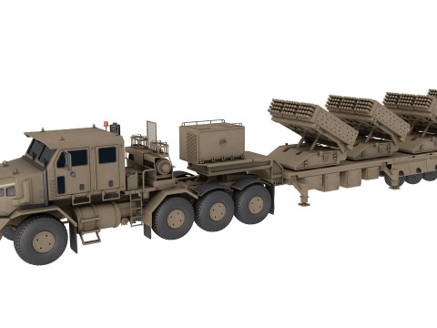 Jobaria Defense Systems Multiple Cradle Launcher 3D Модель