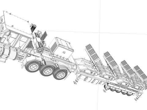 Jobaria Defense Systems Multiple Cradle Launcher 3D Модель