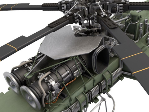 Heavy Lift Helicopter Sikorsky 3D Модель