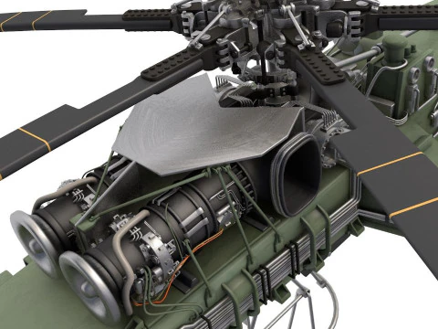 Heavy Lift Helicopter Sikorsky 3D Model