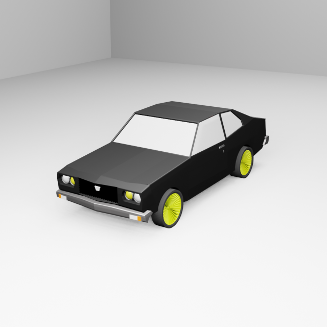 low poly car 3D Model .c4d .max .obj .3ds .fbx .stl .blend 