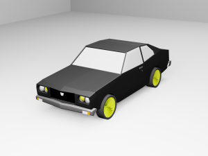 low poly car 3D 模型