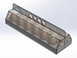 EGGS BOX CAJA DE HUEVOS EMPAQUE 3D मॉडल
