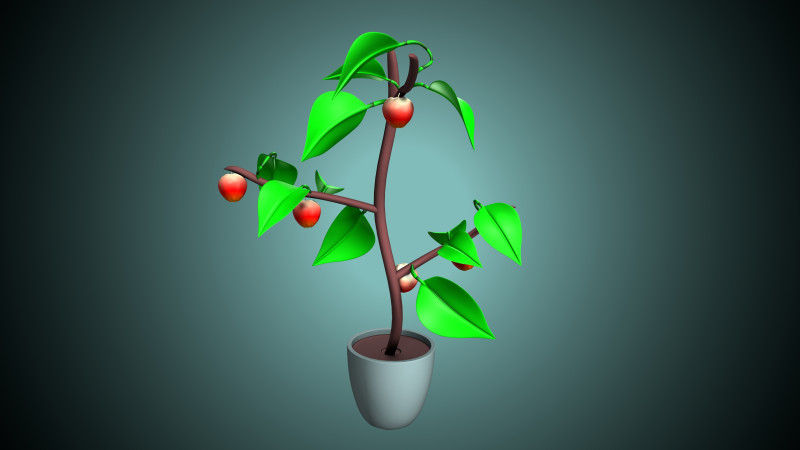 Apple plant 3D-Modell .c4d .max .obj .3ds .fbx .stl .blend