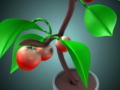 Pianta di mele Modello 3D