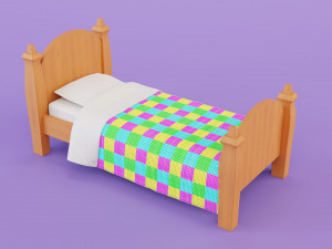 Stylized Bed 3D-Modell