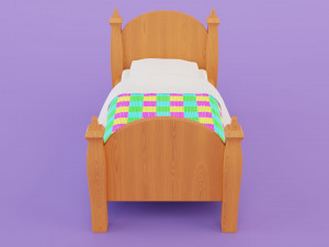Stylized Bed 3D Модель