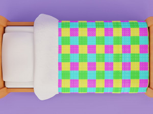 Stylized Bed 3D Модель