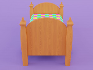 Stylized Bed 3D Модель