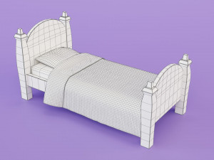 Stylized Bed 3D Модель