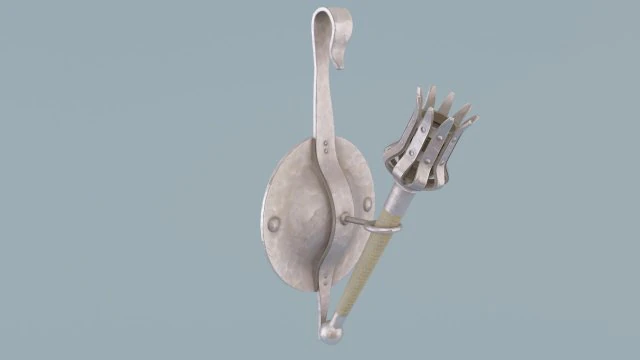 Стилизованный факел 3D Модель .c4d .max .obj .3ds .fbx .stl .blend 