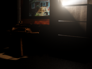 medial table but in spooky room 3D Model
