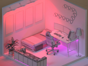 gaming room Model 3D