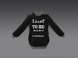 hoodie simulation cloth 3D 模型