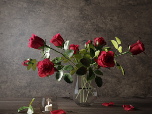 red flower Modelo 3D