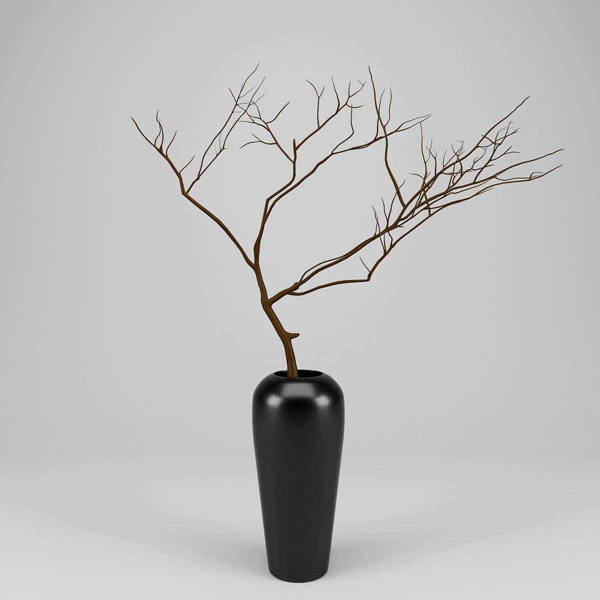 black vase 3D Model .c4d .max .obj .3ds .fbx .stl .blend 