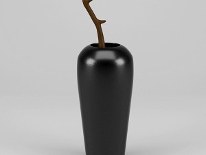 black vase Modello 3D