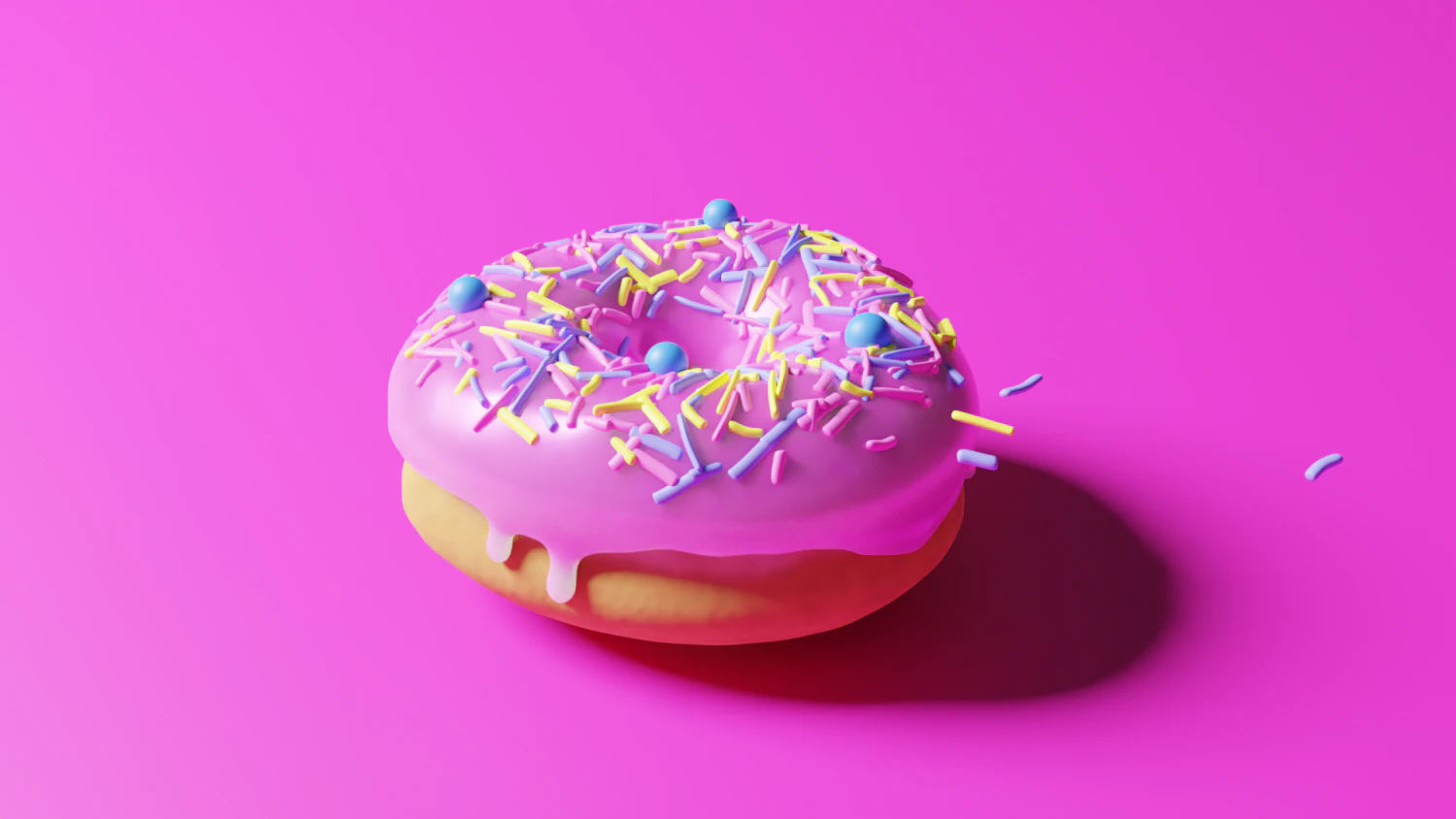 donut with iceing sprinkels CG Textures .c4d .max .obj .3ds .fbx .stl .blend 