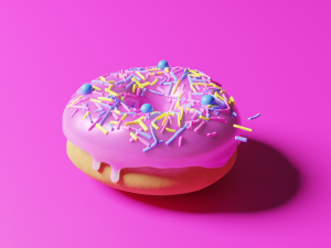 donut with iceing sprinkels CG Textures