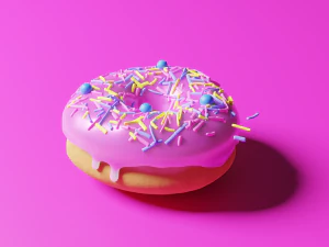 donut with iceing sprinkels CG Textures