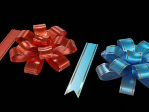 उपहार धनुष लो-पॉली 3D मॉडल